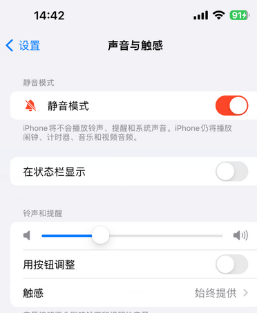 南城苹果15Pro维修网点分享iPhone15Pro系列机型中隐藏静音图标 